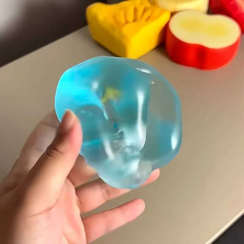 Blue Maltose Squishy Toys Anti Stress Sensory Fidgets Toy Soft Simulated Transparent Blue Maltose Slow-rebound Decompression Toy H260402