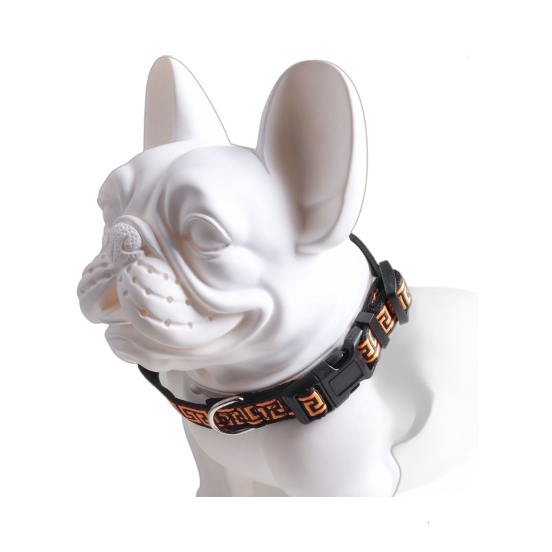 Pet Collar New Square Pattern Print Fashion Webbing Strap Plastic Buckle Comfortable Collar For Puppy Dog