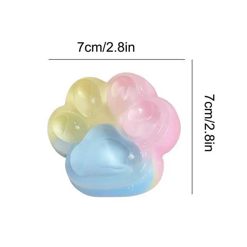 Pinch Cat Paw Cute Soft Squeeze Pinch Cat Paw Multi-Functional Sensory Cartoon Fidget Goodie Bag Stuffers For Childrens Day H260402