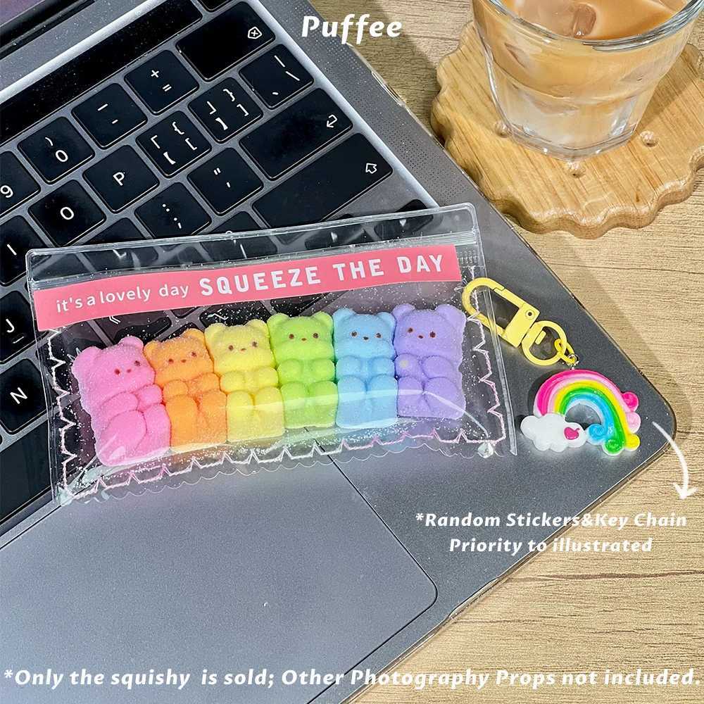 Dopamine Bear Food-grade Silicone Taba Squishy Office Stress Relief Creamy Soft Handmade Squeeze Toy Christmas Easter Gift H260402