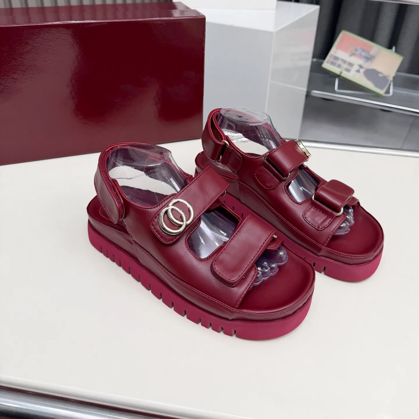 Designer sandal women fashion slippers Sandals sliders embroidered canvas Flat Mules Platform Embroidered Linen High Heel Sandal platform Shoes