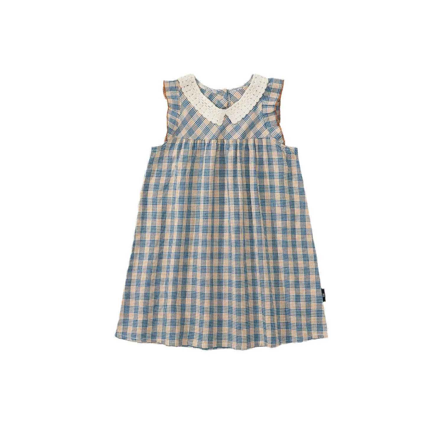 Childrens Clothing Girls Checkered Dress 2025 Summer New Style Childrens Korean Version Sleeveless Vest Skirt H260402