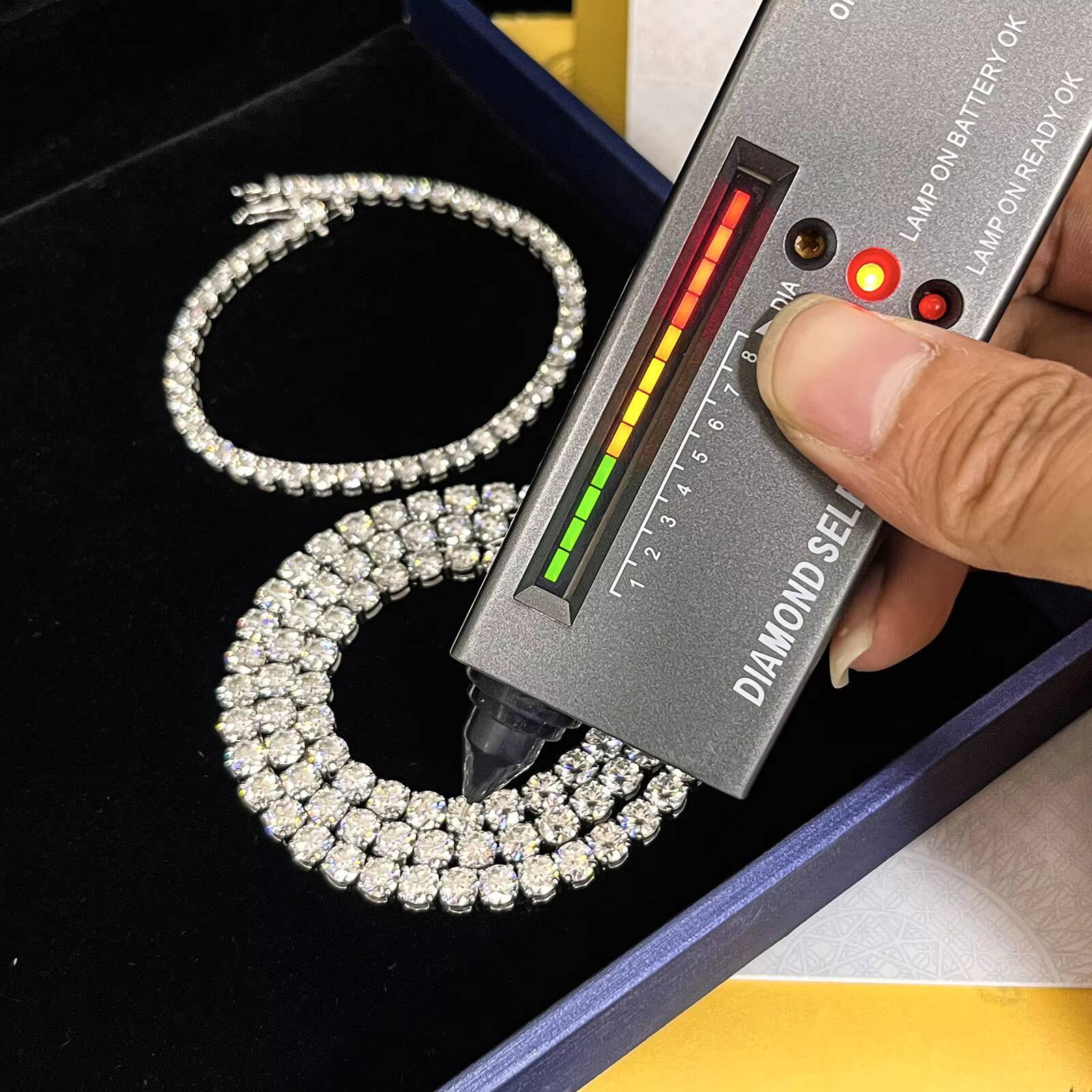 Ready to Ship Moissanite Tennis Bracelet 2mm 3mm 4mm 5mm 6mm Iced Out 925 Silver 18k Plated Moissanite Diamond Bracelet Men