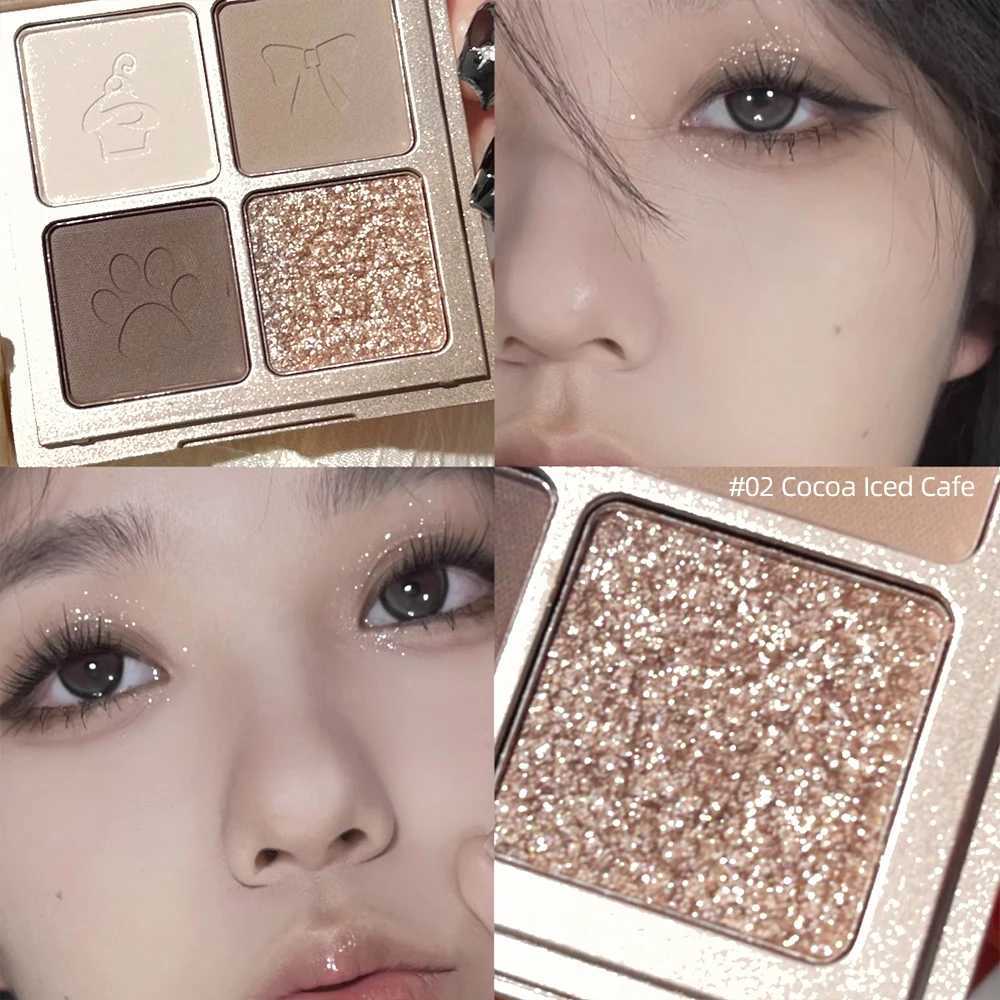 4 Colors Eye Shadow Palette Glitter Pearly Eyeshadow Palette Nude Long Lasting Charming Eyes Make Up Palette Korean Cosmetics H260402