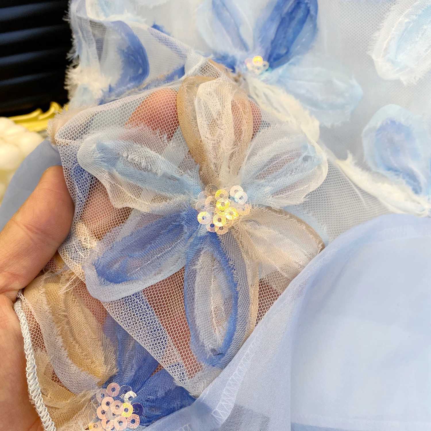 Humor Bear Girls Princess Dresses Summer Childrens Clothing Flower-sequined Fishtail Sleeveless Dress Costume Vestidos H260402