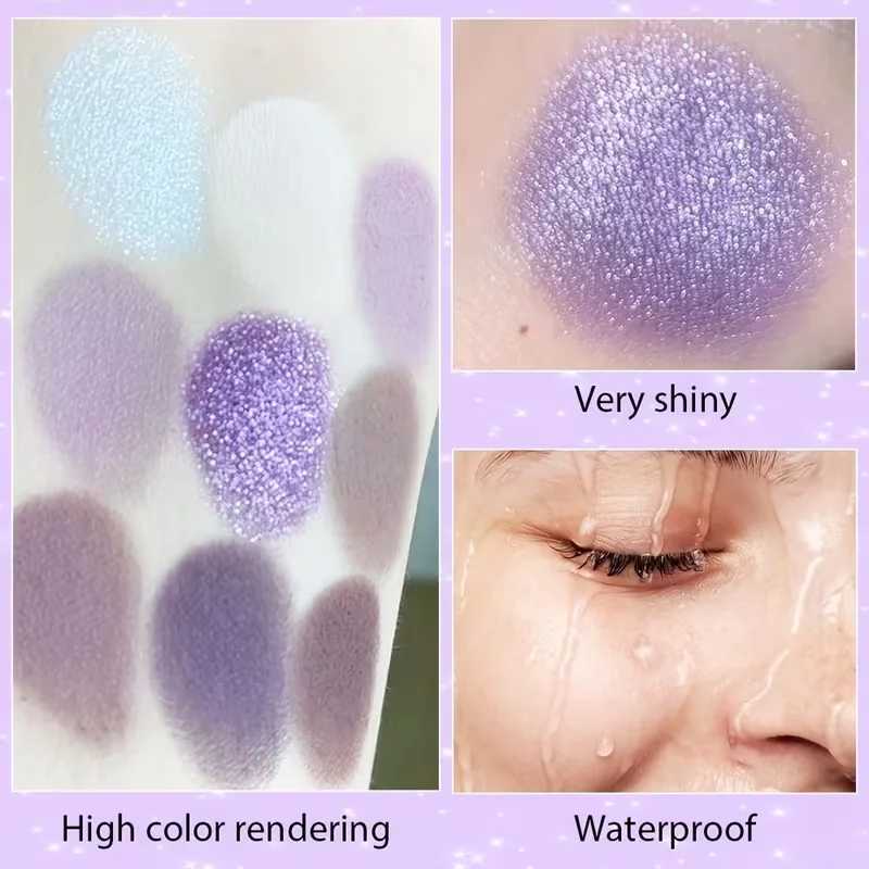 9-Color Dream Purple Eyeshadow Palette Low Saturated Smokey Multi Waterproof And Sweatproof For A Long-Lasting Smoky Eye Makeup H260402