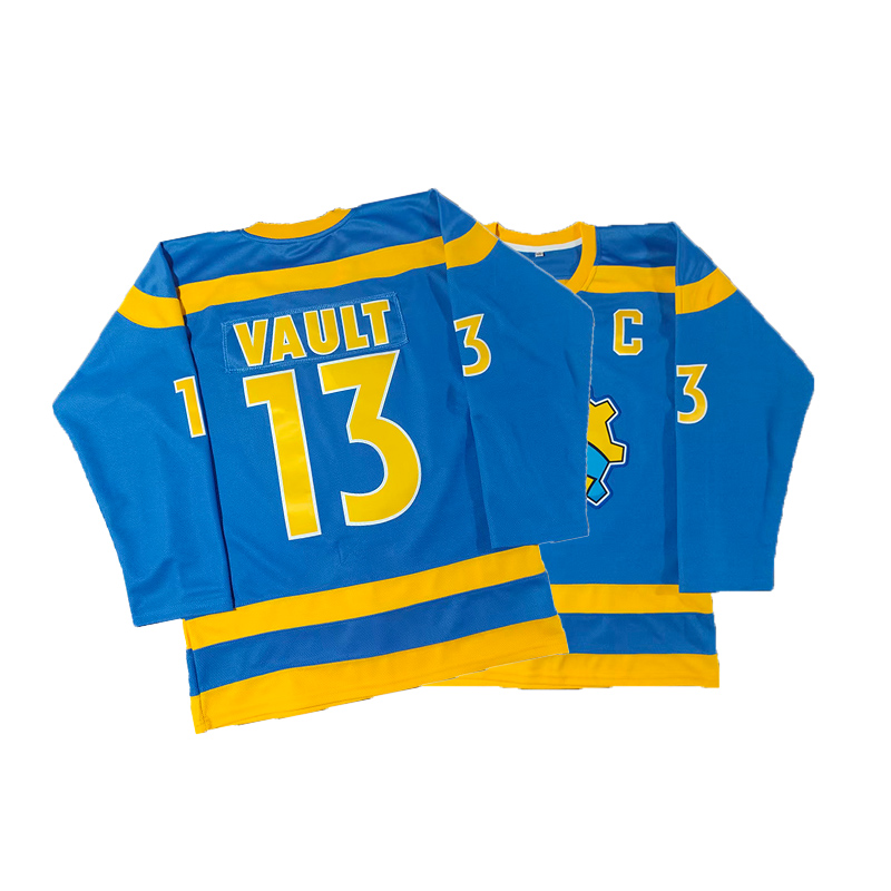 Mens Fallout Vault Boy Printed Hockey Jersey Shirt LN - V-Neck, Embroidered Letter & Number Design, Polyester, Machine Washable - Perfect for Sports &