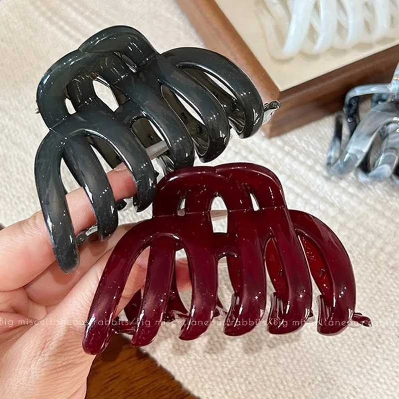 High Quality Large Pumpkin Shape Hair Claw For Women Elegant Back Head Headband Claw Clip Hair Clip Fashion Hair Accessories H260402