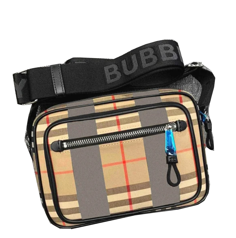 Retro Camera Women men Bag Luxury Designer crossbody classic Vintage Check stripes nylon Leather brand canvas purses pochette handbag