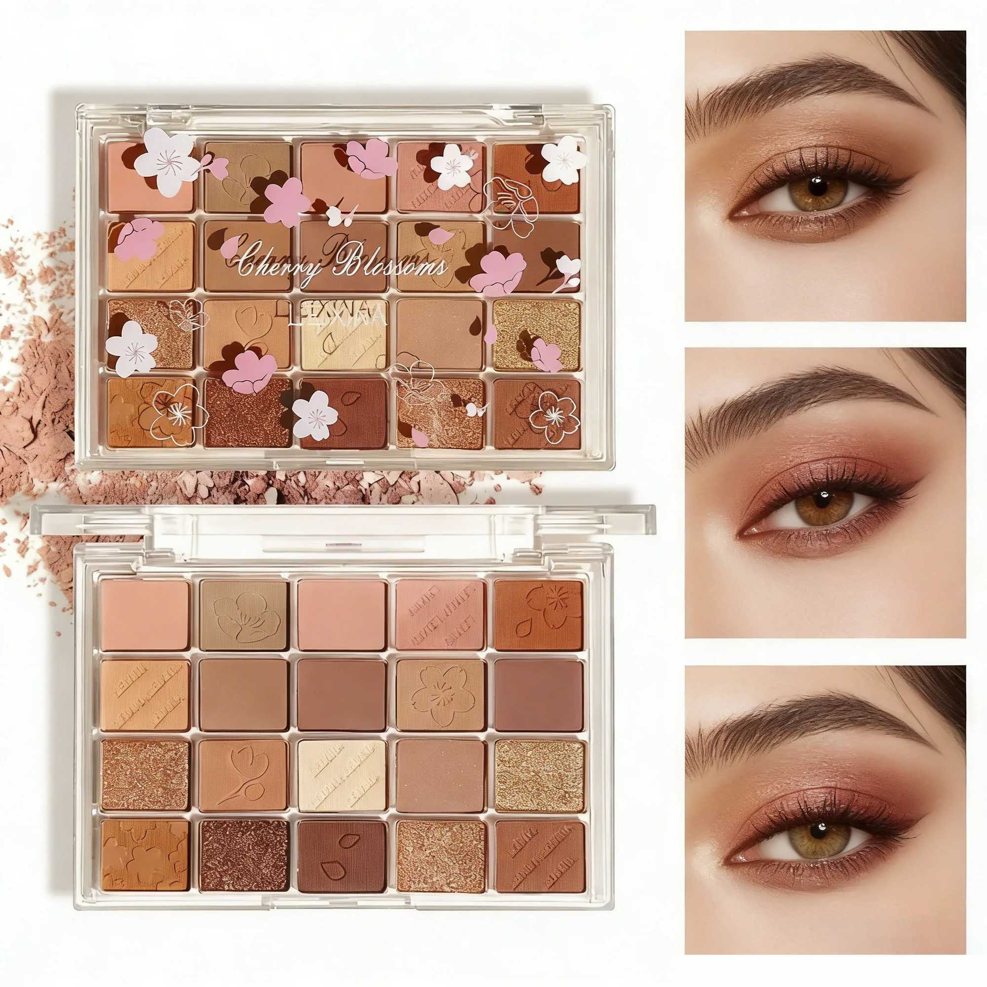 20-Color Eyeshadow Palette Multiple Nude And Brown Shades Pigmented Long-Lasting Smudge-Proof Creating Stunning Eye Effects H260402