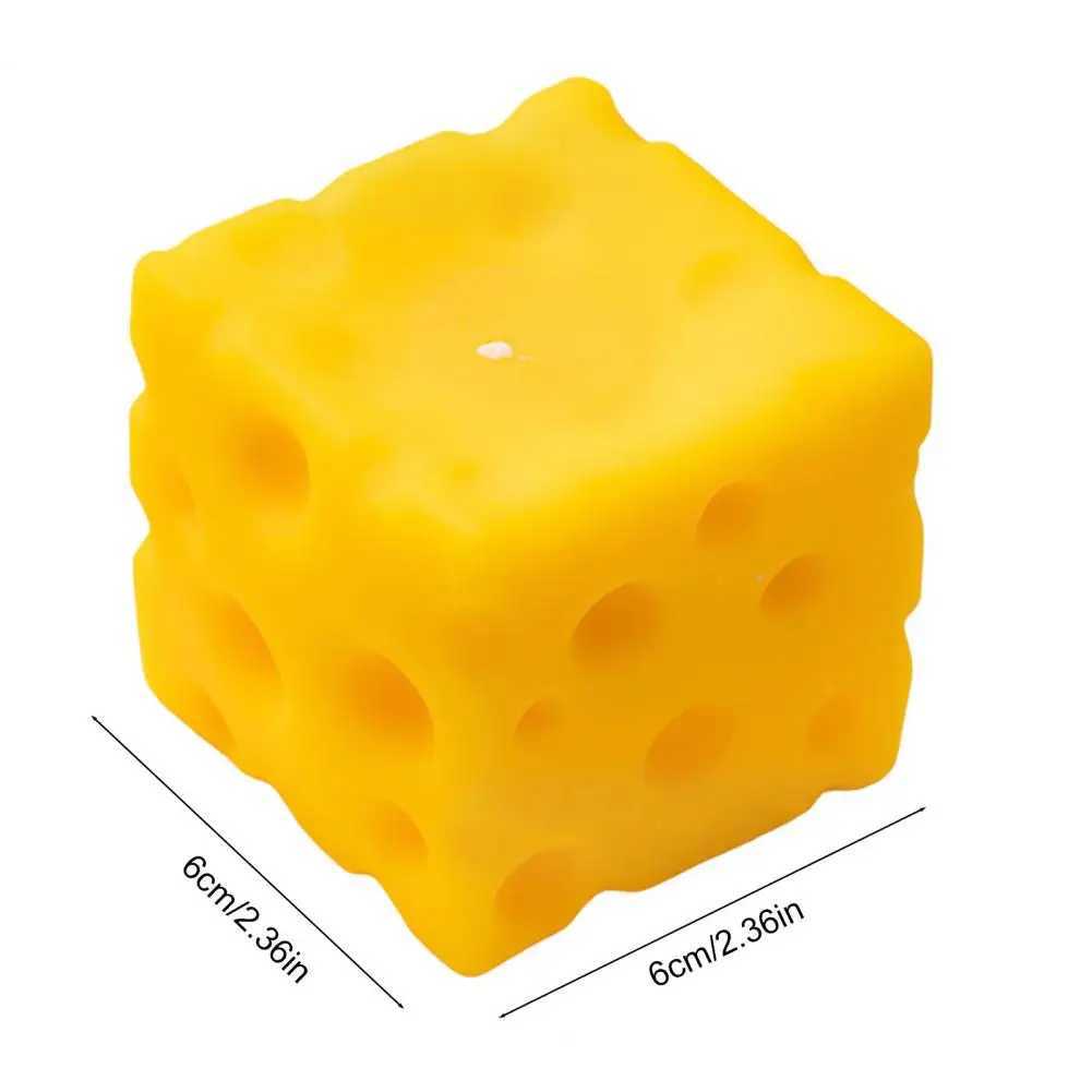 Shapeable Cheese Squeeze Toy Stress Relief Slow Rising Cheese Block Sensory Toy Simulated Food Pinch Fidget Toy Party Favors H260402