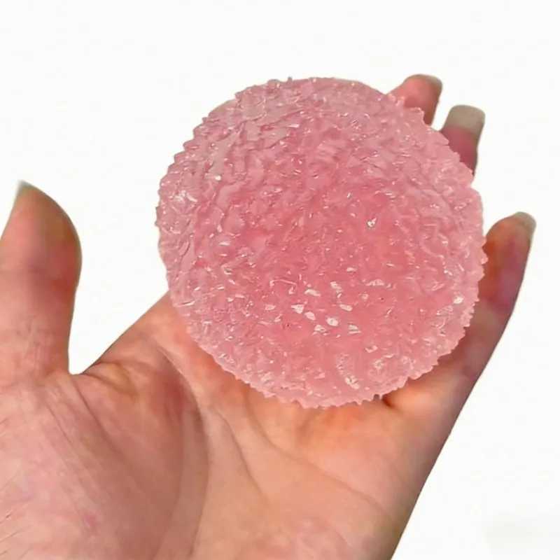 Squishy Ice Ball Maltose Fidgets Toy Super Soft Pink Mochi Slow-rebound Squeeze Toy Anti-Stress Toy for Adults Hand Exercise H260402