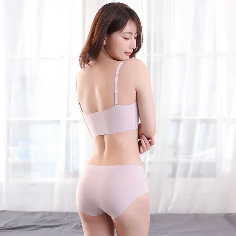 Seamless Bralette Set Strappy Camisole No Underwire Comfortable Sleep Yoga Sports Bra Panties Combo Z260402