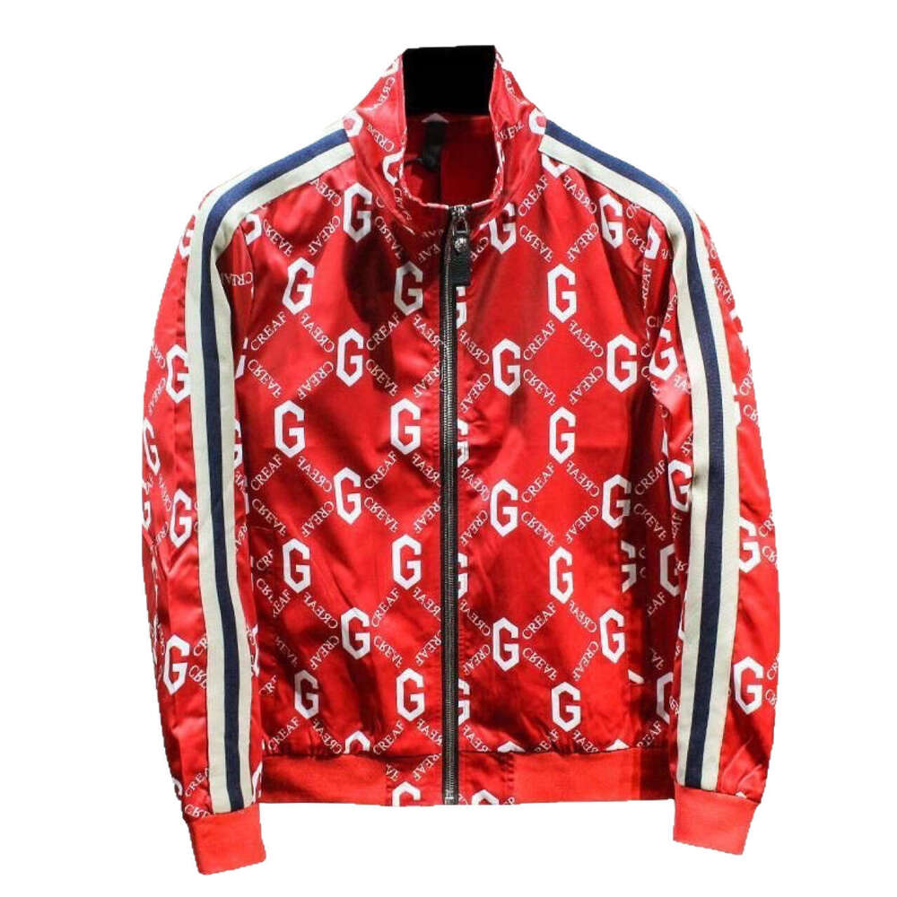 Spring And Autumn New Trendy Men's Fashion Slim Fit Jacquard Jacket Large Size Casual Stand-Up Collar Coat For Young Men Breathable Daily Streetw