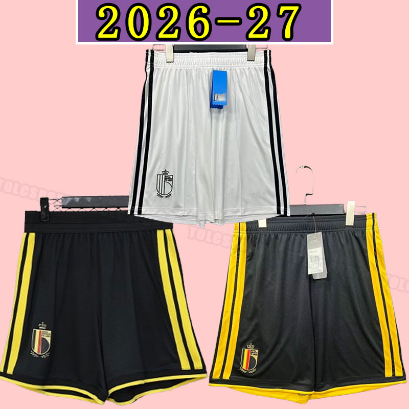 BELGIUM 2026 2027 soccer Shorts National Team DE BRUYNE HAZARD COURTOIS LUKAKU TIELEMANS 26 27 Batshuayi Football pants home away fans player version