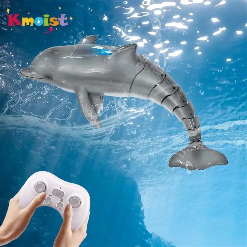 24G Rc Dolphin Fish Toy Light Water Pool Electric Waterproof Remote Control Swimming Animal Toys Gift 260326