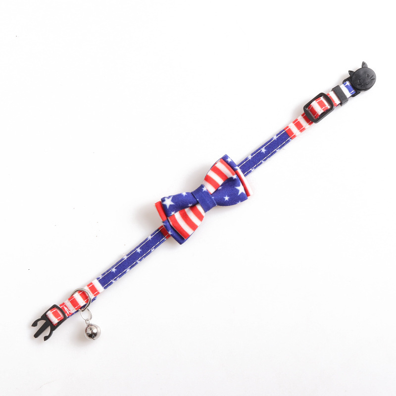Pet Collar New Classic Stripe Bow Design For Cat Adjustable Comfortable Pet Collar