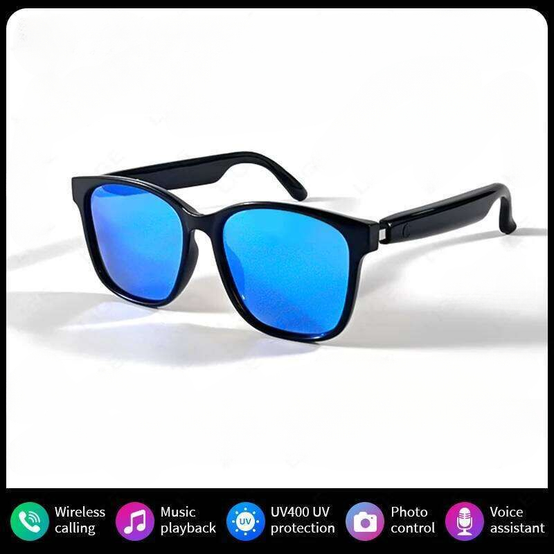 Designer Sunglasses Smart AI Bluetooth Call Voice Assistant Camera Control Music Play for Men Women