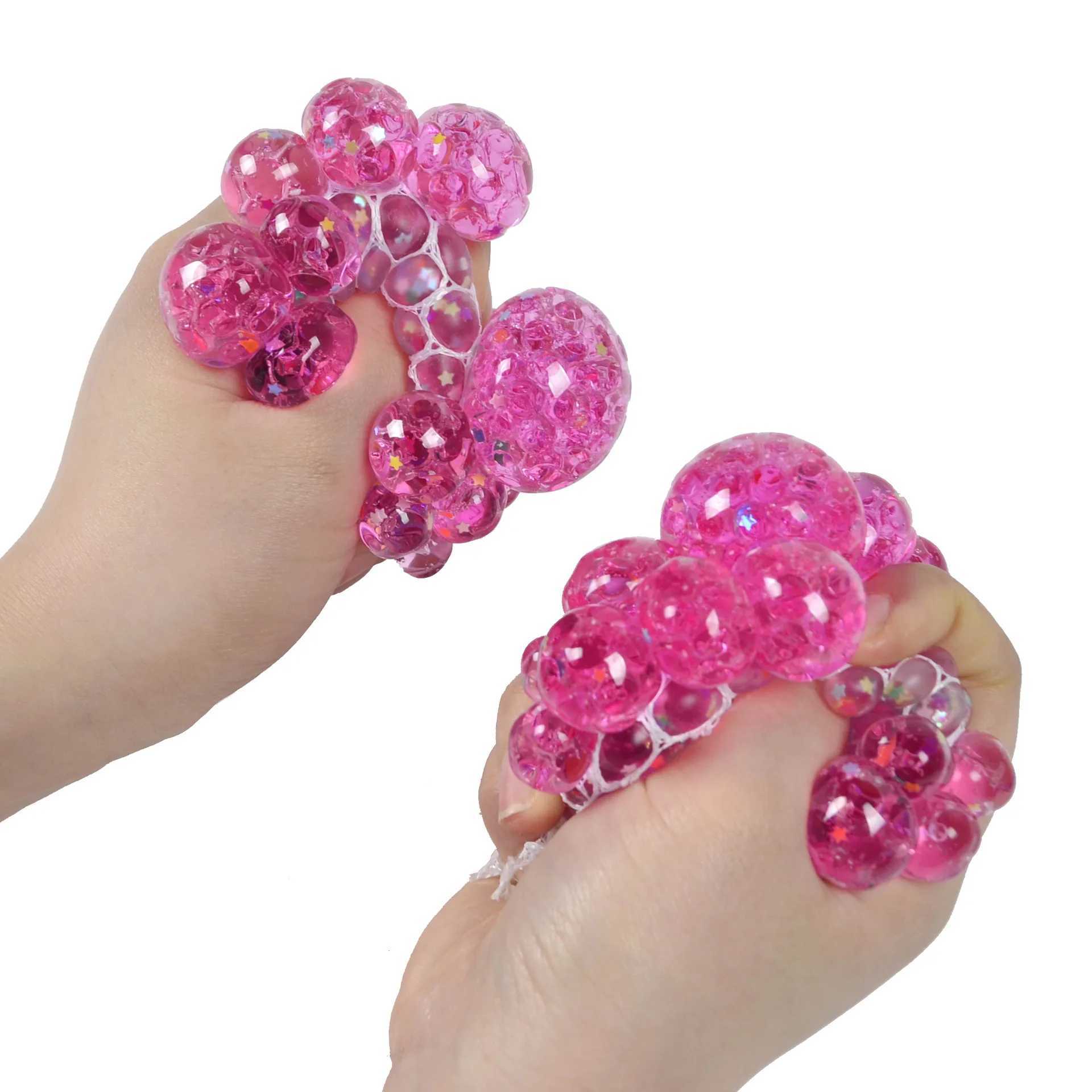 Colorful Star Squeezing Ball Squishy Ball 3D Stress Relief Sensory Toys Adults Anti-Anxiety Fidget Toy with Non-Toxic for Office H260402