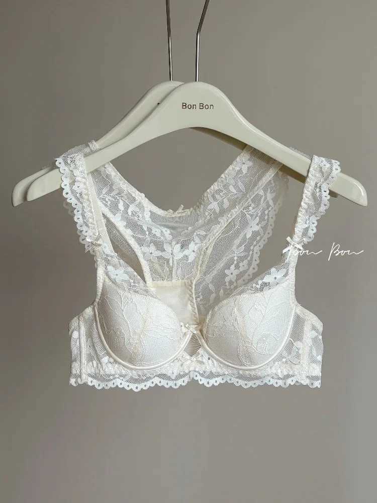 YUQI Lace Push Up Bra for Bigger Look Minimizer Slimming Underwire Support Tuck Side Fat No Sagging Steel Ring Plus Size Z260402