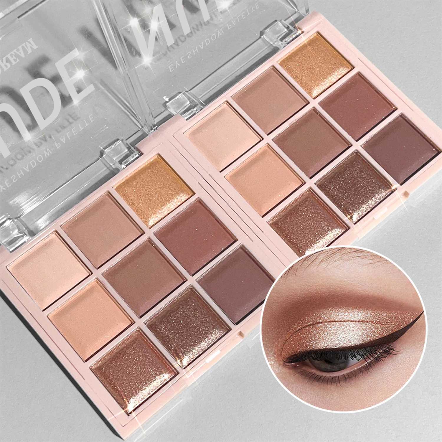 JUJU DREAM 9-Color Eyeshadow Palette Matte Shimmer Finish Soft Milk Tea Tones Compact Easy for Daily Student Makeup H260402