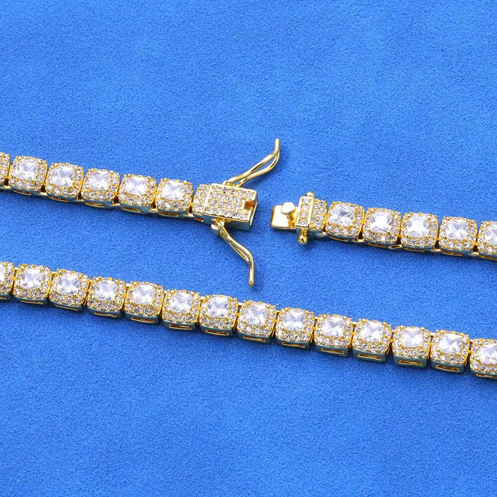 Fashion 2mm-6mm VVS Moissanite Diamond Tennis Bracelet Luxury Womens Men Gold 925 Sterling Silver Lab Grown Mossanite Jewelry