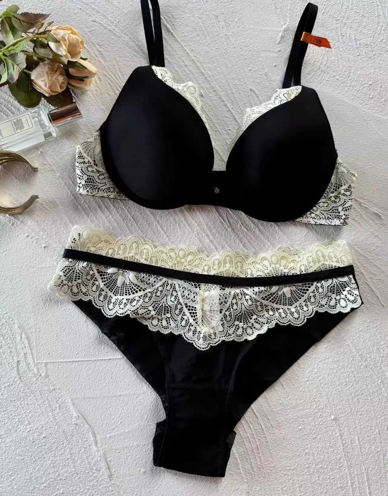 Womens Seamless Push Up Bra Set Lace Underwire Enhancer for Small Chest Comfort Bralette Z260402