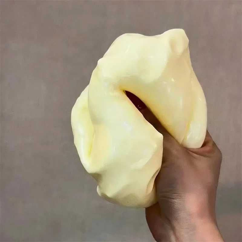 Cheese Jumbo Cube Stress Ball Big Cheese Shapeable Squeeze Ball Non-Bounce Fidget Toy ASMR Sensory Anti-Stress Gift H260402