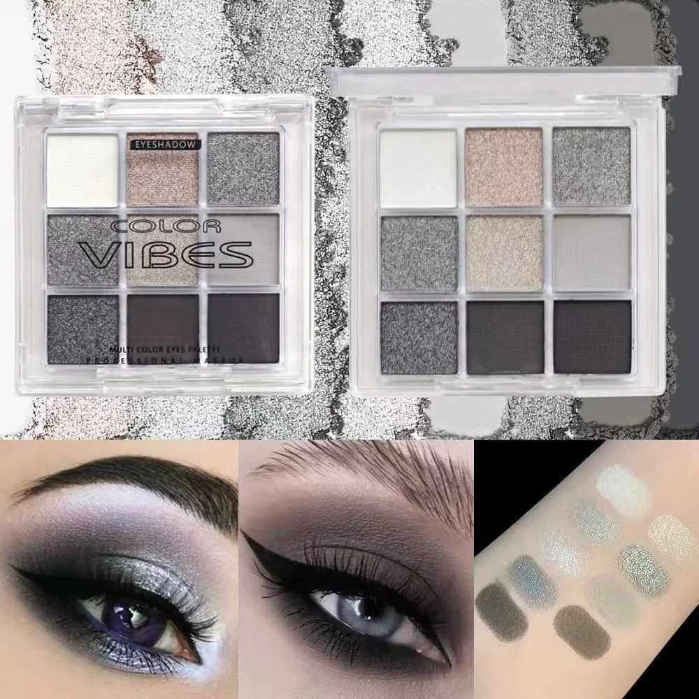 9-Grid Eyeshadow Palette Purple Glitter Pearlescent Matte Eye Shadow Shimmer Makeup Long Lasting Women Beauty Eye Cosmetics H260402