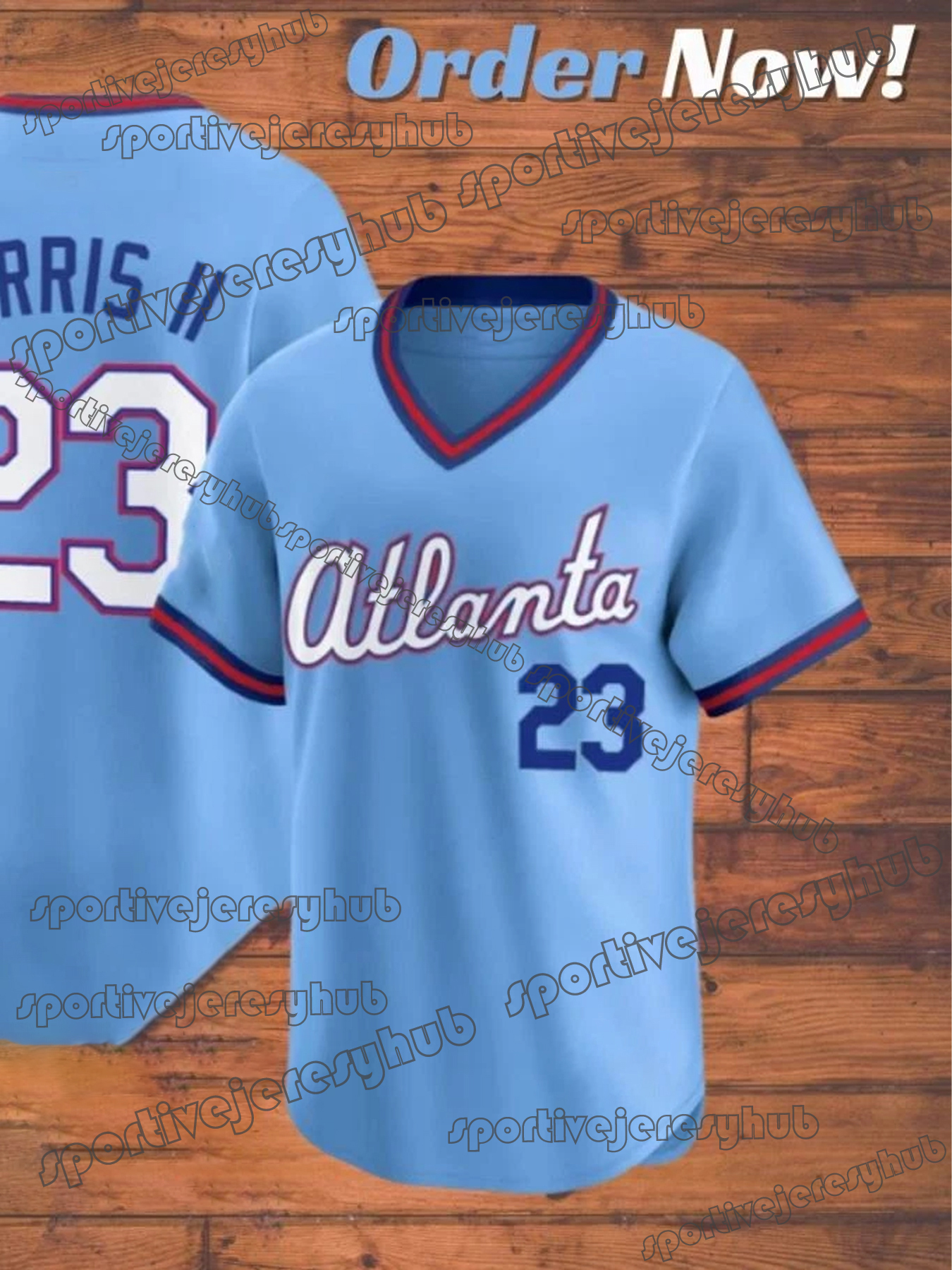 2026 Custom Baseball Jersey Stitched Ronald Acuna Jr. 13 Baldwin Ozzie Albies Matt Olson Austin Riley Harris II Suarez Sale