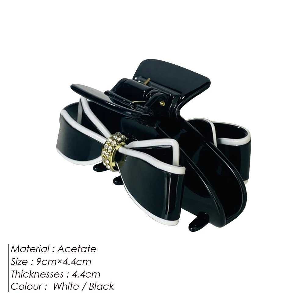 eManco Two Color Hair Clip Radiant Diamonds Grab Clip Safety Acetate Plate Niche Brand Easy To Fix Hair Styles H260402