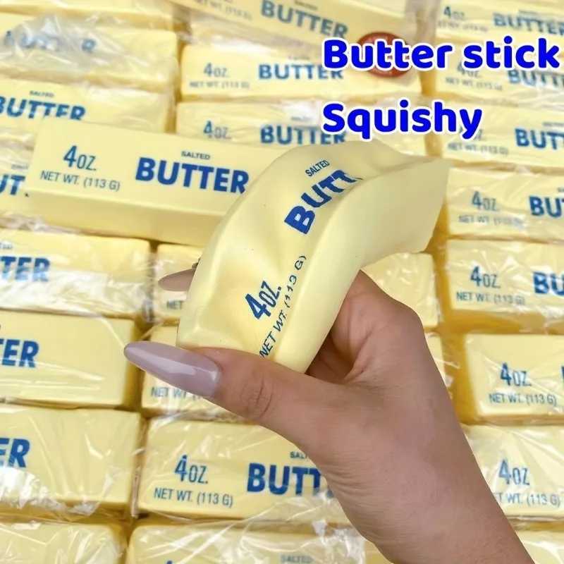 1PC Squishy Butter Stick Soft Yellow 4oz Toy with Creamy Scent - Perfect for Play and Sensory Fun H260402