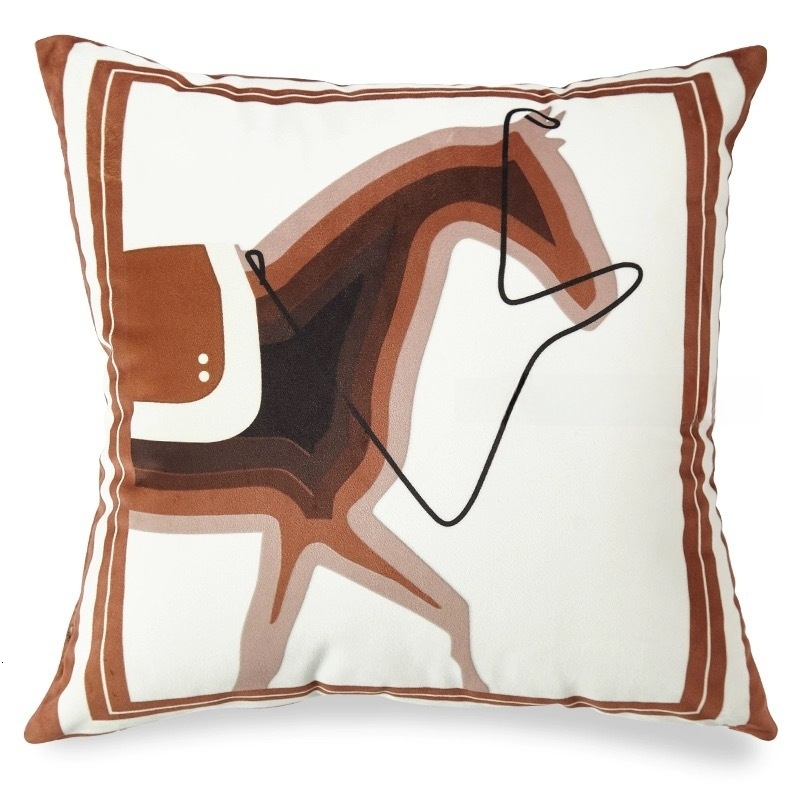 Pillowcase Nordic Brown Orange Maillard Style Vintage Home Decor For Living Room Sofa Bedroom Cushion