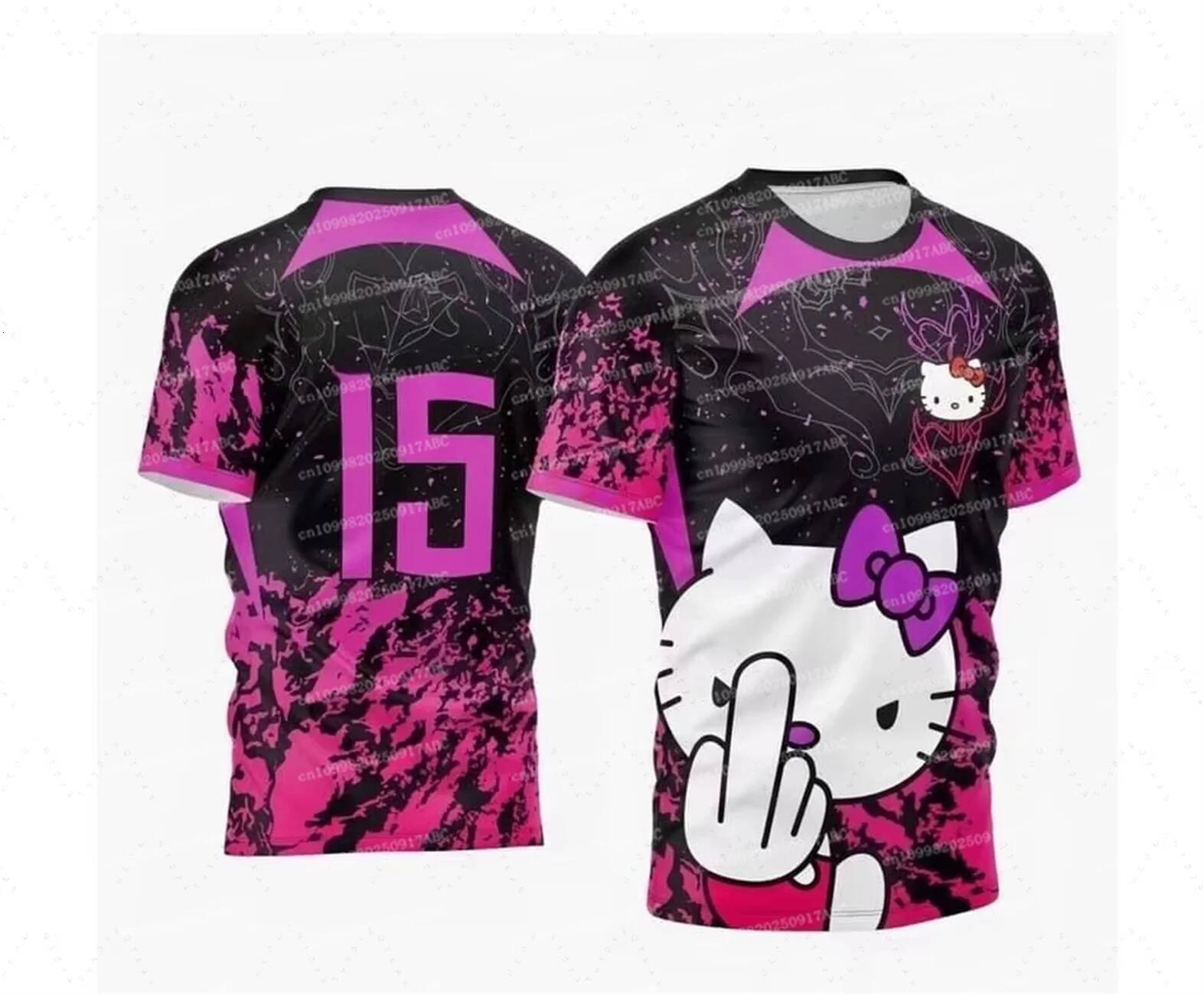 Designer Boys Girl Tshirt Hello Kitty Soccer Jersey Sportswear Girl Clothes Women Sport Shirt Comfort Breathable Tee Women's T-Shirt Luxury Goods