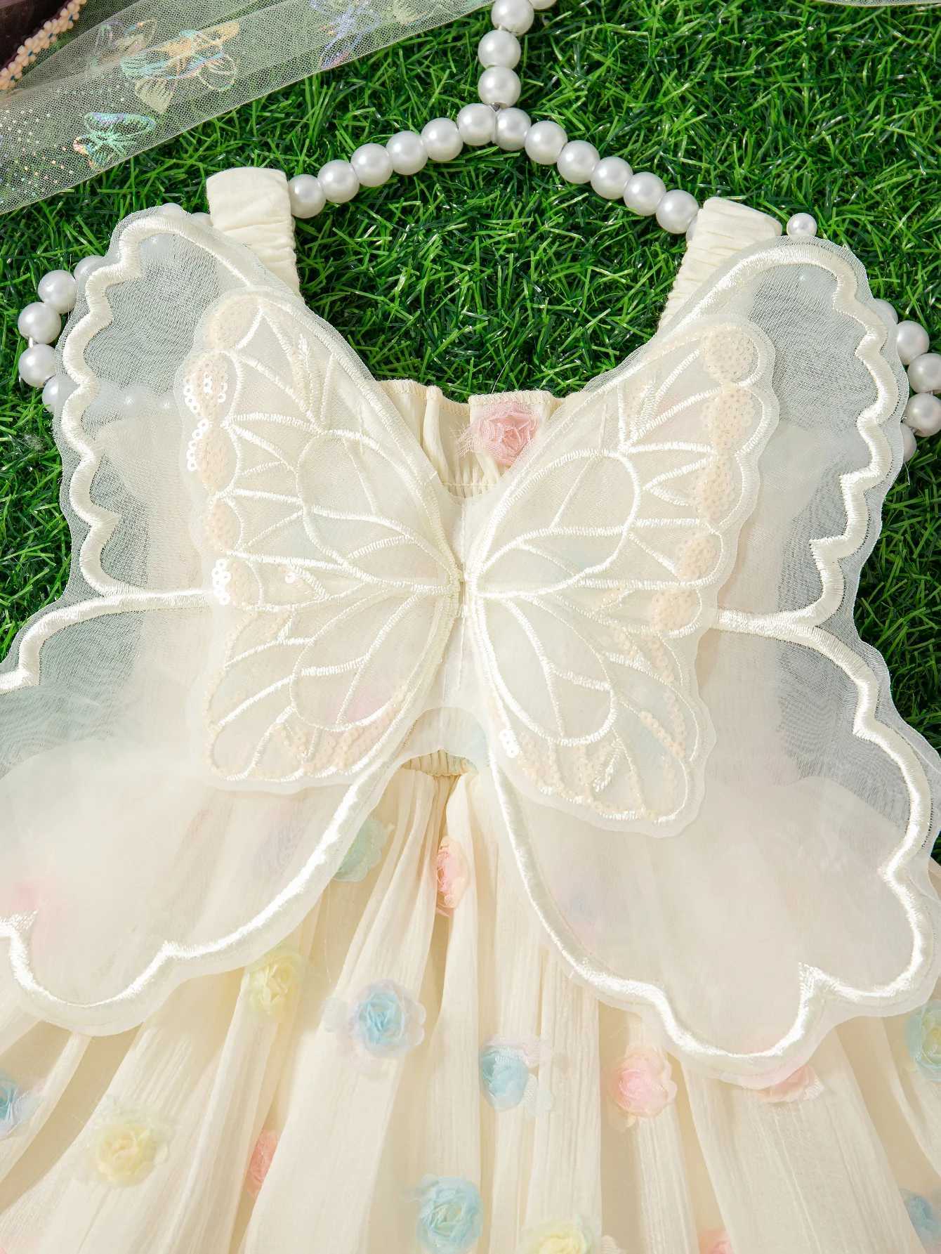 Dress for Kids Girl Butterfly Baby Dress High Quality Korean Style Fashion Baby 1 Year Old Clothes H260402