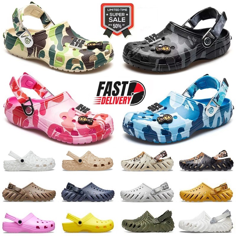 2026 Summer Sandals Clogs Slippers Designer Beach Clog Slides Black White Pink Blue Green Grey Purple Orange Yellow Men Women Waterproof Sandal Slipper 36-45