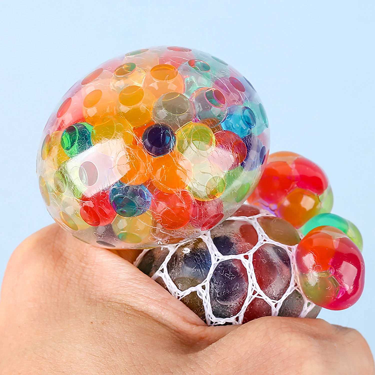 Colored crystal grape player squeezes and vents colored bead grape ball pranks stress relieving toy H260402