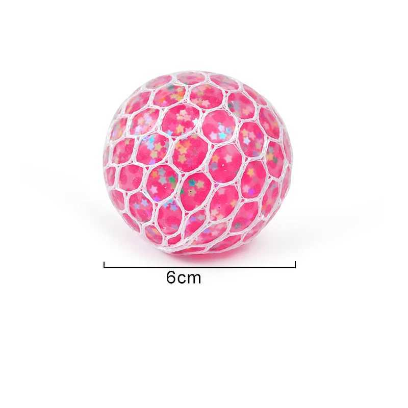 Colorful Star Squeezing Ball Squishy Ball 3D Stress Relief Sensory Toys Adults Anti-Anxiety Fidget Toy with Non-Toxic for Office H260402