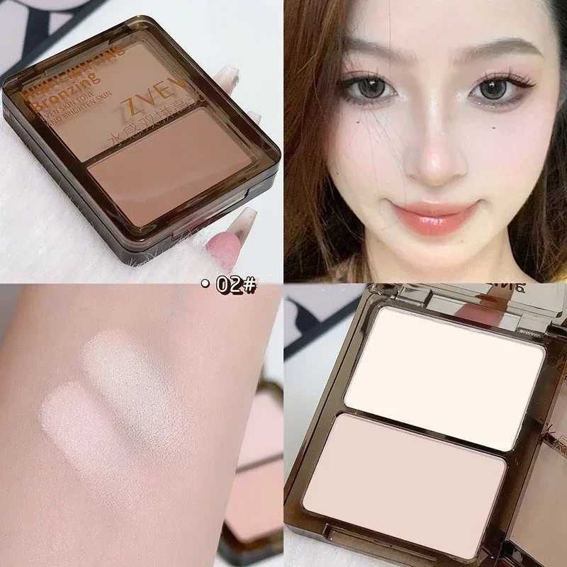3D Bronzer Highlighter for Face Powder Texture Two-toned Contour Iluminador Natural Brighten Matte Nose Shadow Makeup Cosmetics H260402
