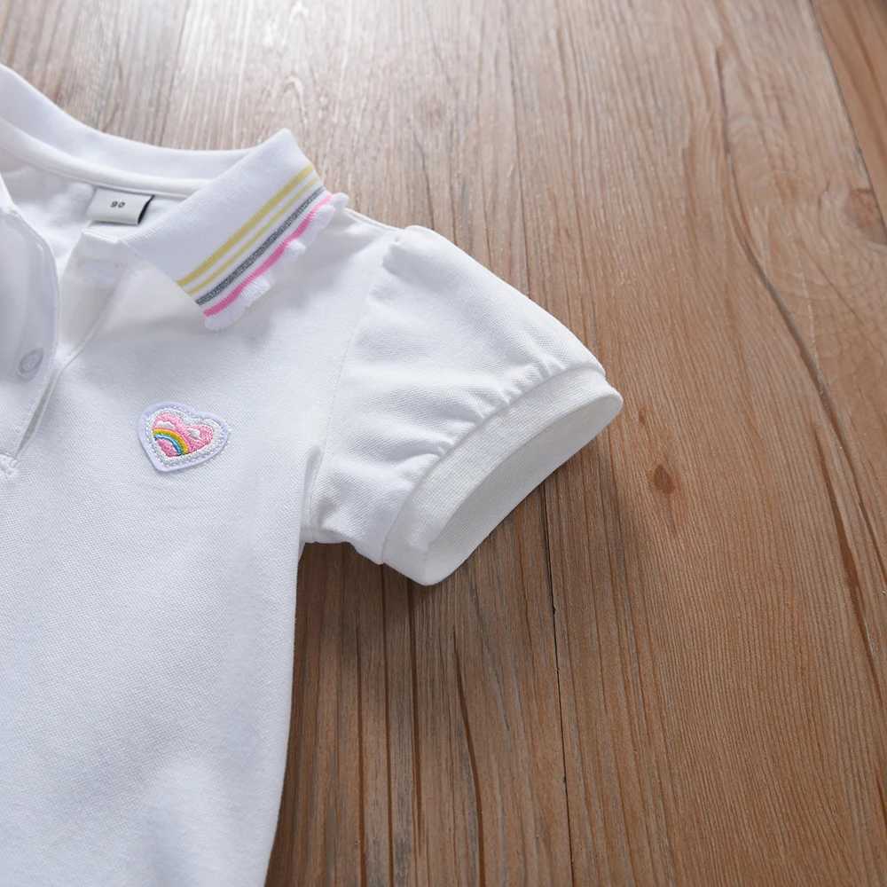 Toddler Girls Dress Ages 2-6 Yellow Collared Summer Cotton Clothes for Children Cute Casual Outfit H260402