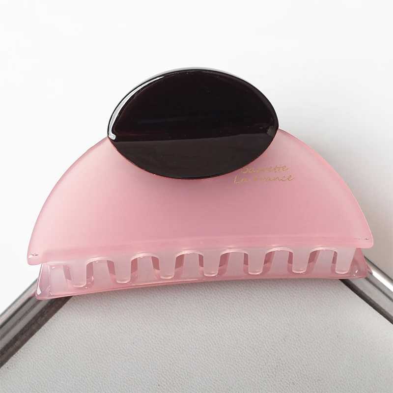 1pc Thick Acetate Piece Hair Clip Shell-style Gilt Amber Claw Clip Sh Clip Hair Accessory H260402