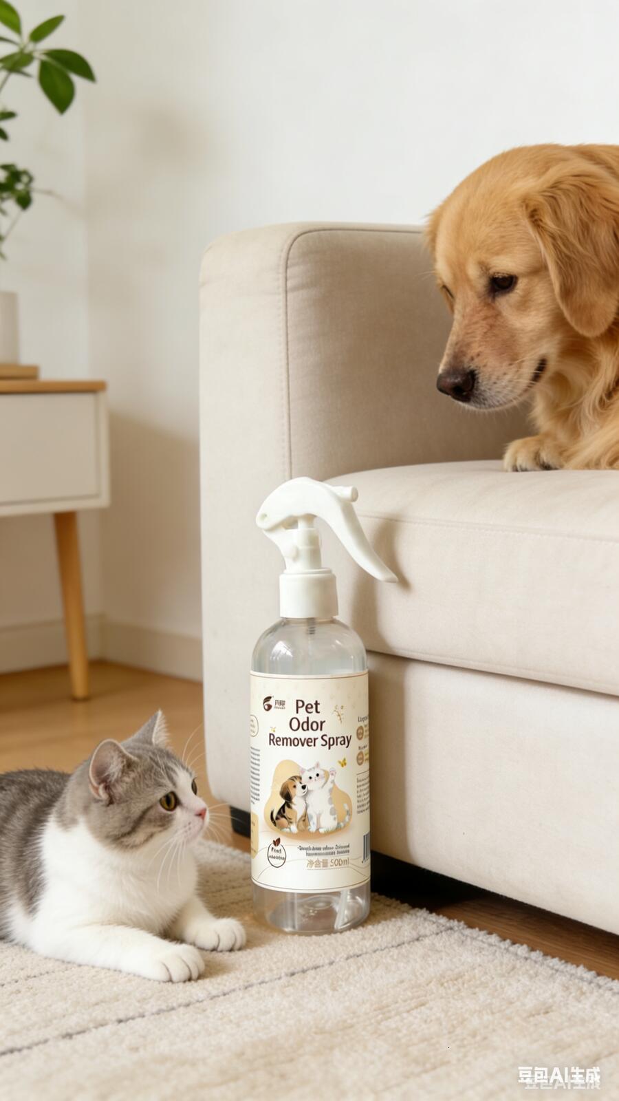Pet for cats and dogs, 500ml, indoor urine odor eliminator, cat litter deodorizing spray, air deodorizer