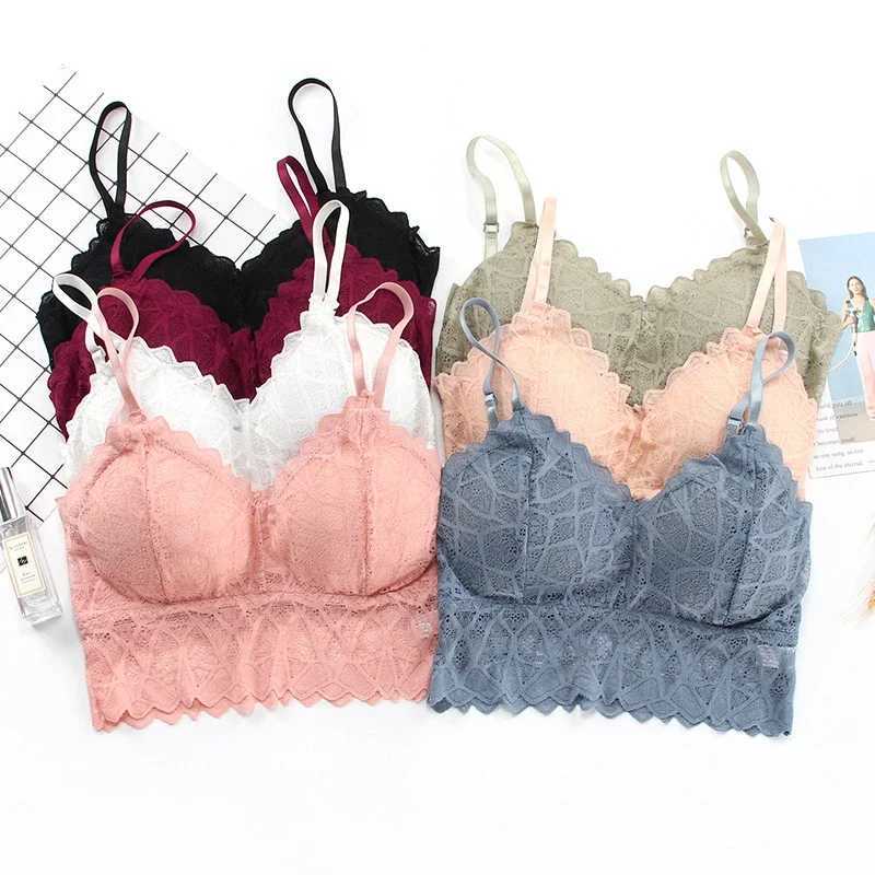 Womens Bra Set Beauty Back Tops Lace Push-up Bras and Panty Sets Wire Free Lingerie Solid Padded Intimates Underwear Z260402