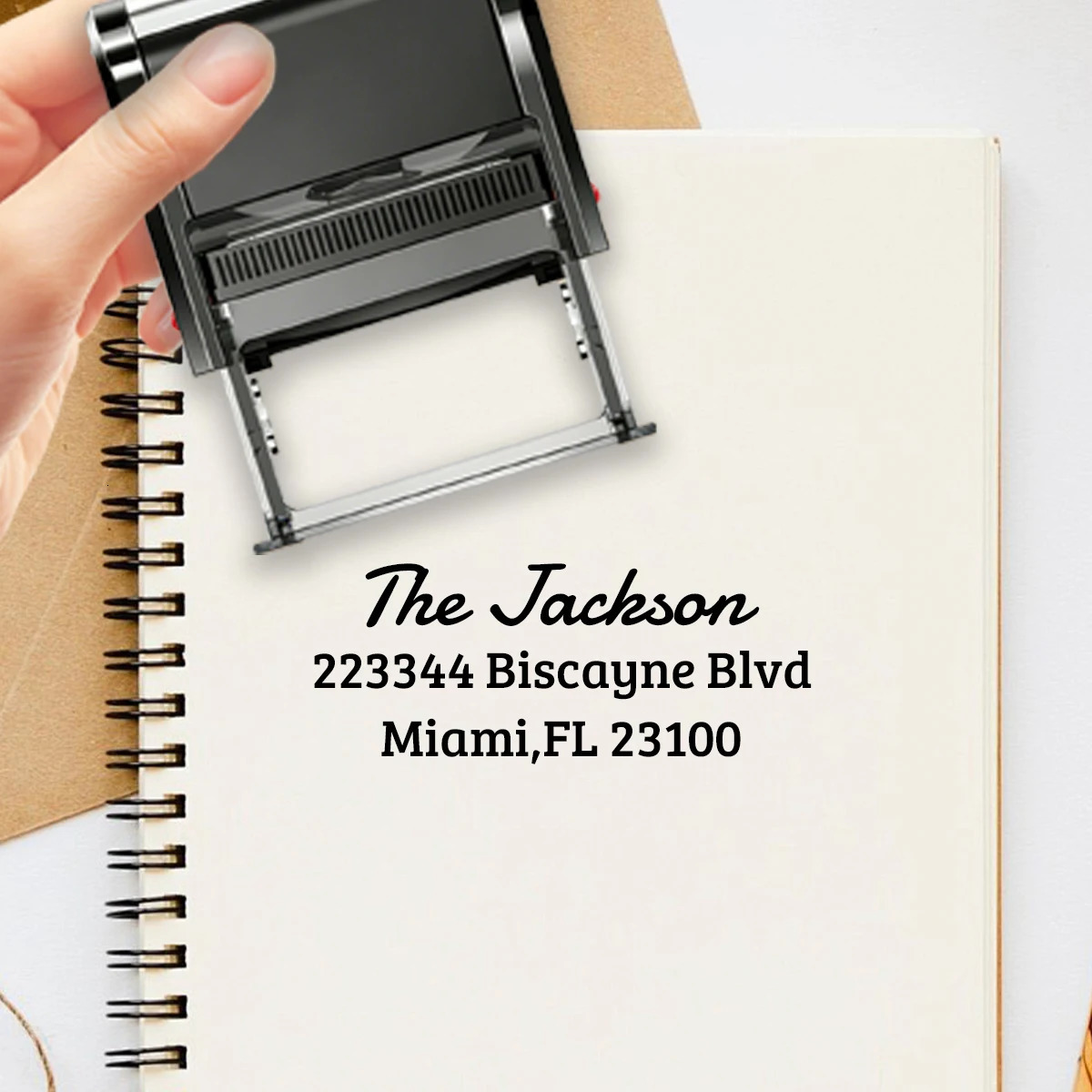 Custom Address Stamp ReturnAddress Stamps Self Inking Personalized Customizable Business Stamp Black Ink Colors Stamper 260402