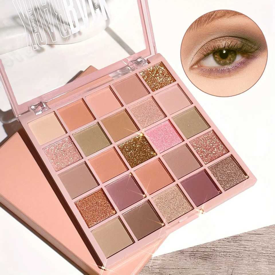 25-Color Eyeshadow Palette Matte Shimmer Neutral Browns Grays Eye/Face Use Contour Brighten Vegan Certified Unisex H260402