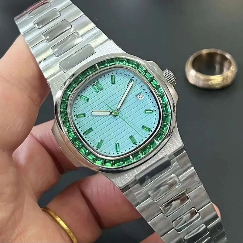 MB Orologio Uomo Automatico 40Mm In Acciaio Inox Multifunzione Con Diamanti Design Lusso Moda Automatico-image