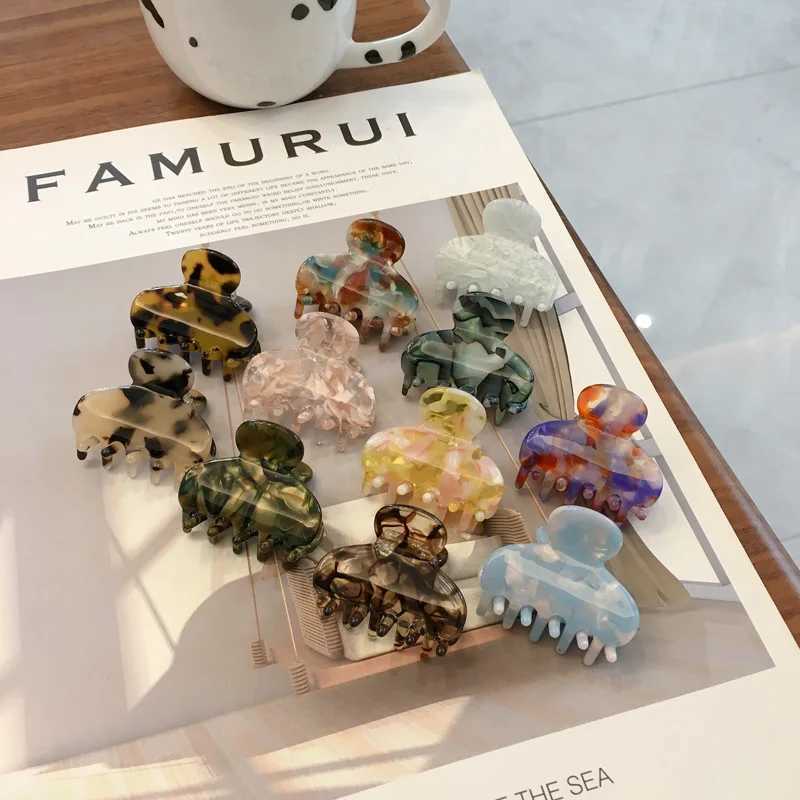 2024 Autumn New Fashion Girls Little Hair Clip Accessories Colourful Acetate Sheet Geometric For Women Sweet Hairpins Headdress H260402