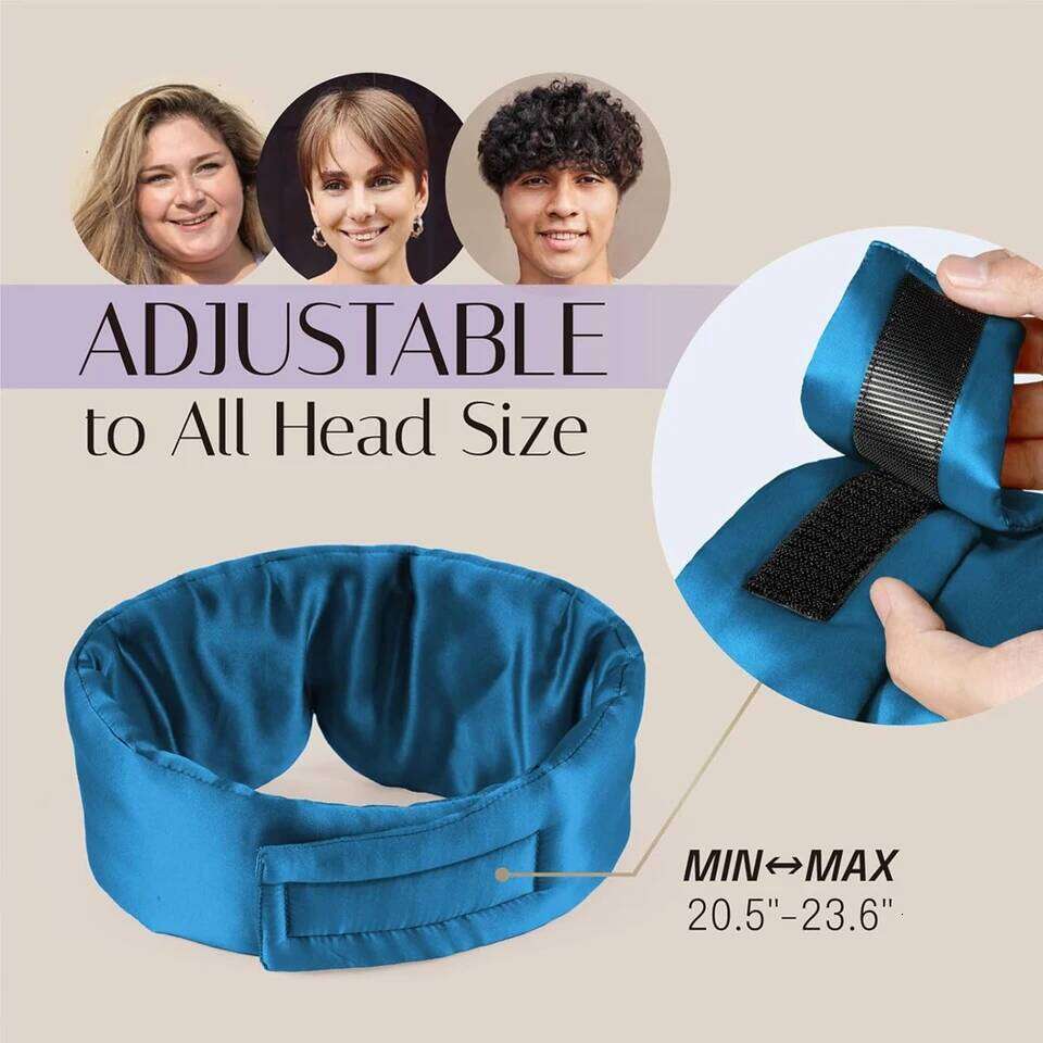 Sleep Soft Pressureless Sleeping Mask 100% Mulberry Silk for Eye Skin Anti Wrinkles,Adjustable Wide Velcro Ear Cover 26W0402