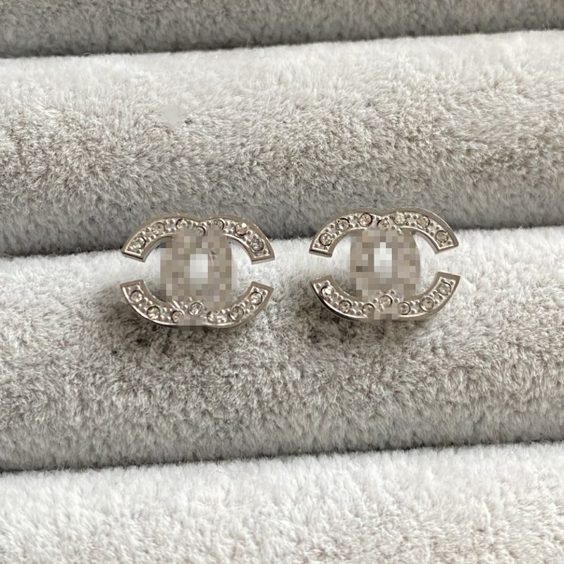 No Fading Luxury Designer Earrings Titanium Steel 3D Simple Letter Fashion Earrings With CZ Stones Trendy Jewelry For Christmas