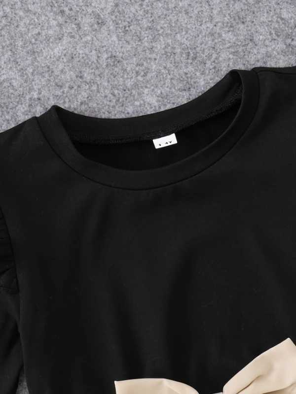 Spring Autumn Infant Toddler Girls round Neck Fly Sleeve Splice Flower Print Tulle Casual Dress for Baby Girls H260402